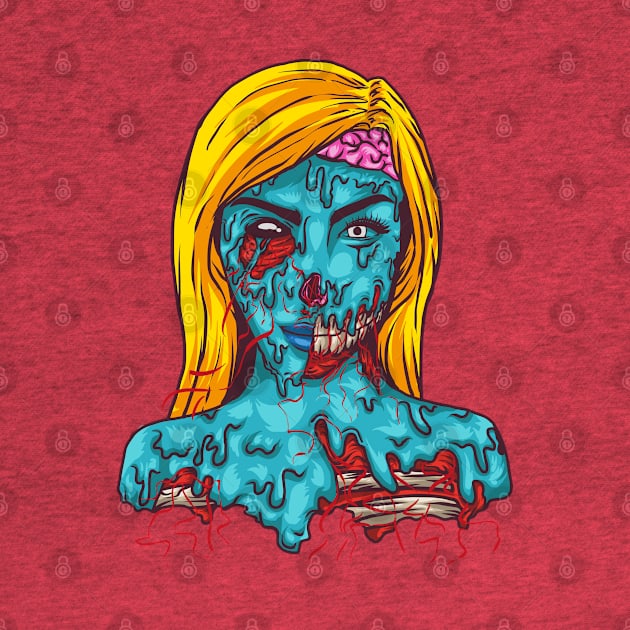 melted zombie skin by vaktorex